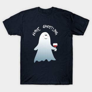 Wine Ghost Happy Halloween T-Shirt